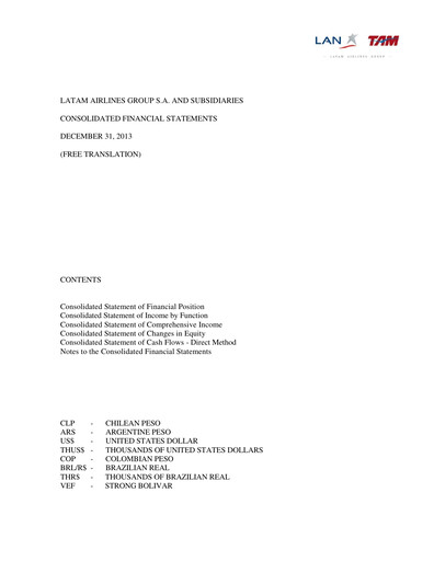 Thumbnail LATAM Airlines  Financial Statement 2013