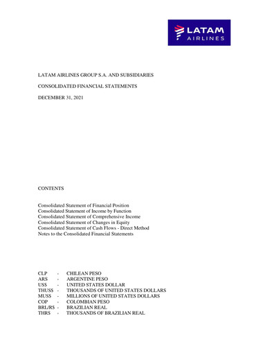Thumbnail LATAM Airlines  Financial Statement 2021