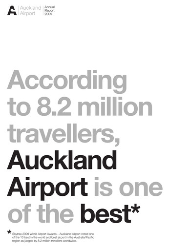 Thumbnail Auckland Airport Annual Report 2009