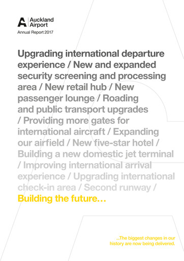 Thumbnail Auckland Airport Annual Report 2017