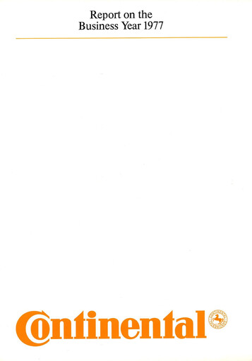 Thumbnail Continental Annual Report 1977