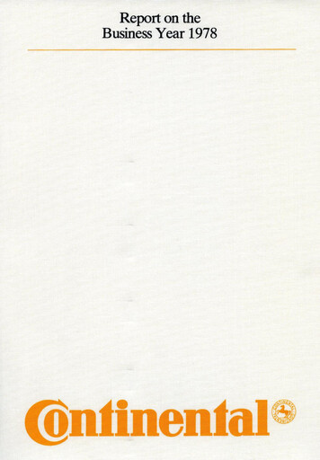 Thumbnail Continental Annual Report 1978