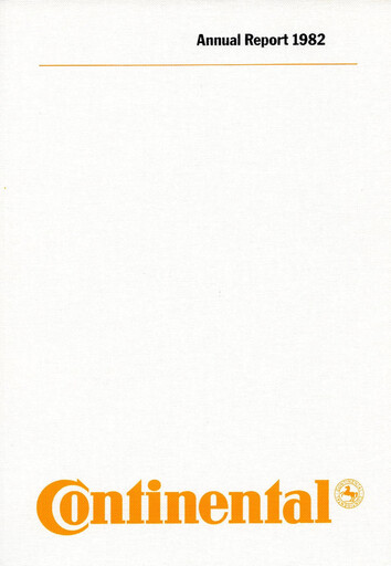 Thumbnail Continental Annual Report 1982