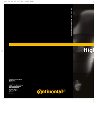 Thumbnail Continental Annual Report 2000