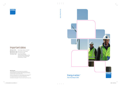 Thumbnail AGL Energy
 Annual Report 2008