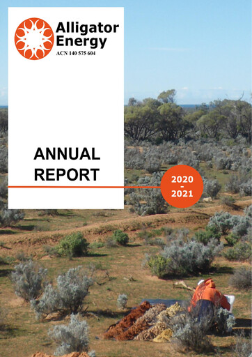 Thumbnail Alligator Energy Annual Report 2021
