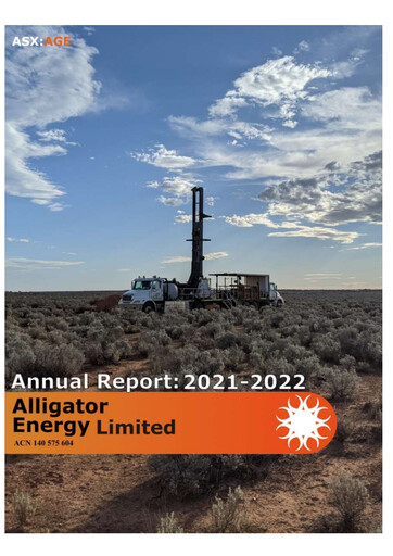 Thumbnail Alligator Energy Annual Report 2022