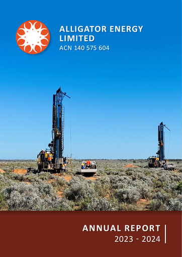 Thumbnail Alligator Energy Annual Report 2024