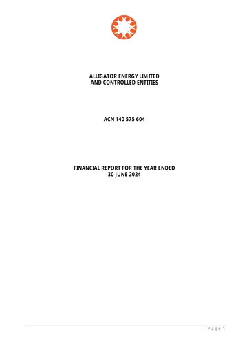 Thumbnail Alligator Energy Financial Statement 2024