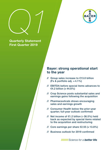 Thumbnail Bayer Quarterly Report 2019-q1