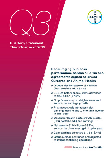 Thumbnail Bayer Quarterly Report 2019-q3