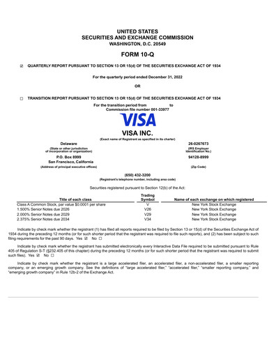 Thumbnail Visa Quarterly Report 2023-q1
