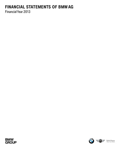 Thumbnail BMW Financial Statement 2013