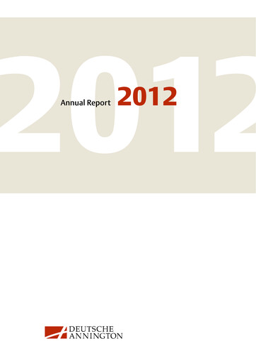 Thumbnail Vonovia Annual Report 2012