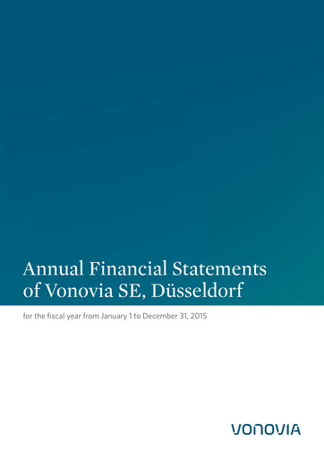 Thumbnail Vonovia Financial Statement 2015