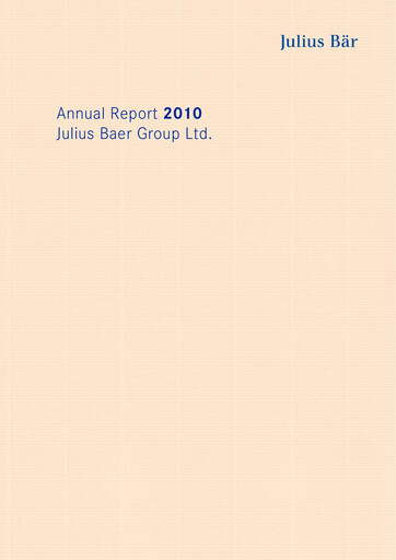 Thumbnail Julius Bär Annual Report 2010