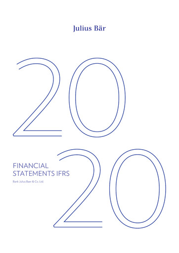 Miniature Julius Bär Bilan financier 2020