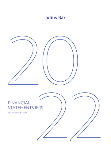 Miniature Julius Bär Bilan financier 2022