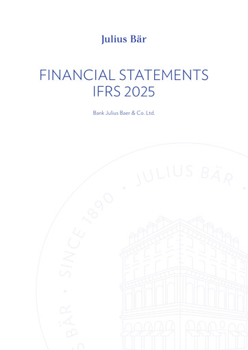 Miniature Julius Bär Bilan financier 2025