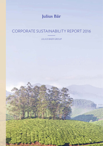 Vorschaubild Julius Bär Nachhaltigkeitsbericht 2016