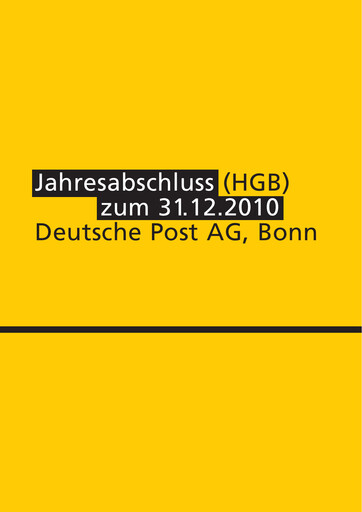 Thumbnail DHL Group (Deutsche Post) Financial Statement 2010