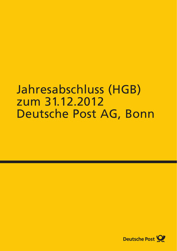 Thumbnail DHL Group (Deutsche Post) Financial Statement 2012