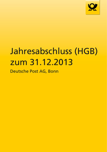 Thumbnail DHL Group (Deutsche Post) Financial Statement 2013