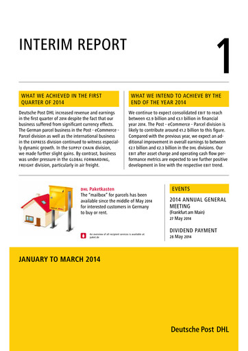 Thumbnail DHL Group (Deutsche Post) Quarterly Report 2014-q1