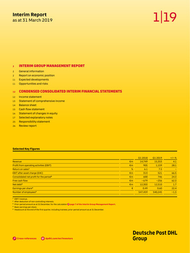 Thumbnail DHL Group (Deutsche Post) Quarterly Report 2019-q1