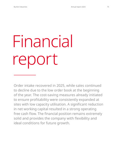 Thumbnail Bucher Industries Financial Report 2025