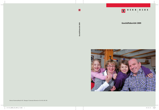 Thumbnail Berner Kantonalbank Annual Report 2009