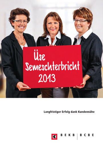 Miniature Berner Kantonalbank Rapport semestriel 2013-h1