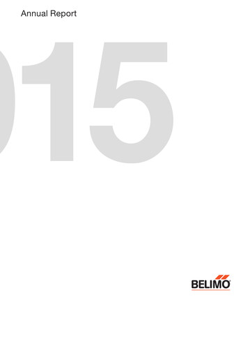 Miniature BELIMO Holding Rapport annuel 2015