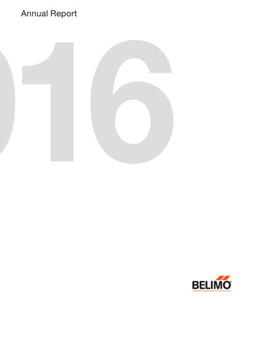 Miniature BELIMO Holding Rapport annuel 2016