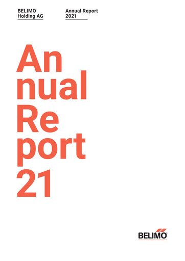 Miniature BELIMO Holding Rapport annuel 2021
