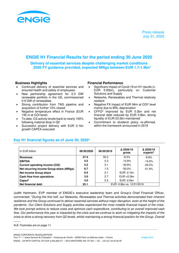 Thumbnail ENGIE Financial Statement 2020-h1