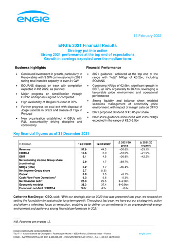 Thumbnail ENGIE Financial Statement 2021