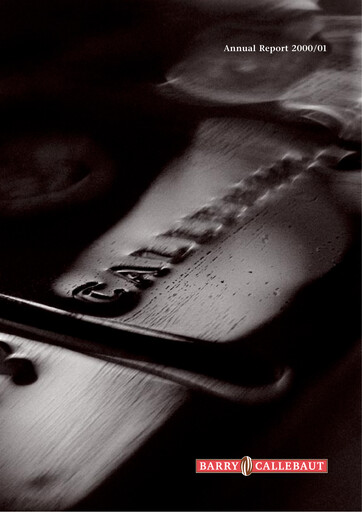 Miniature Barry Callebaut
 Rapport annuel 2000-2001
