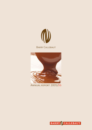 Miniature Barry Callebaut
 Rapport annuel 2005-2006