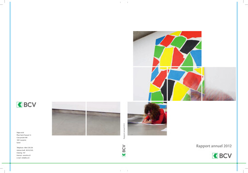 Miniature Banque Cantonale Vaudoise Rapport annuel 2012