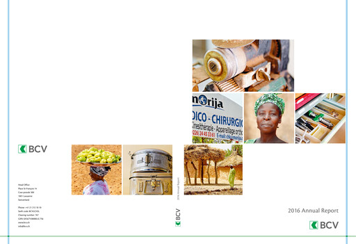 Miniature Banque Cantonale Vaudoise Rapport annuel 2016