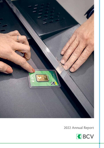 Miniature Banque Cantonale Vaudoise Rapport annuel 2022