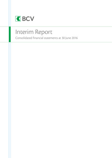 Vorschaubild Banque Cantonale Vaudoise Halbjahresbericht 2016-h1