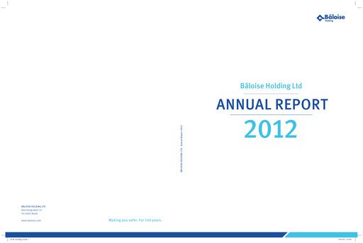 Miniature Bâloise Rapport annuel 2012