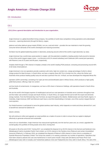 Miniature Anglo American Rapport ESG 2018