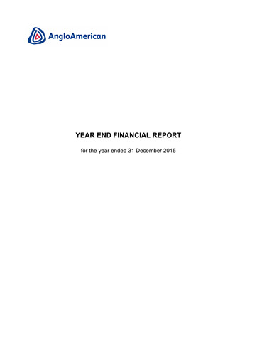 Miniature Anglo American Rapport financier 2015