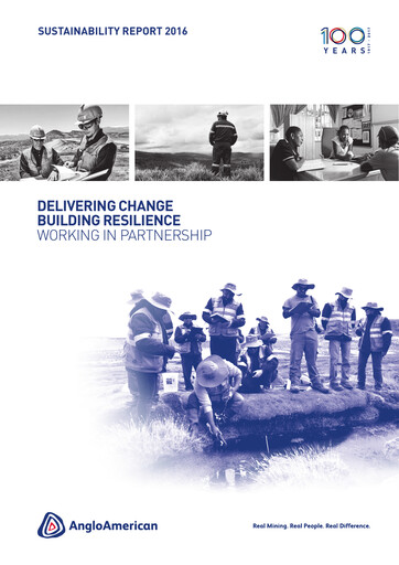 Thumbnail Anglo American Sustainability Report 2016