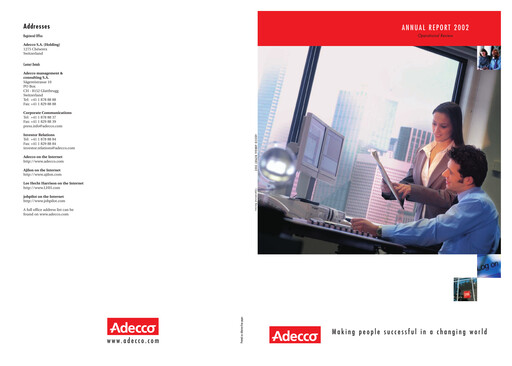 Miniature Adecco Group Rapport annuel 2002