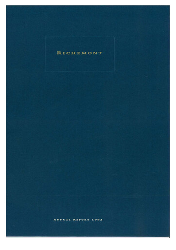 Thumbnail Compagnie Financière Richemont Annual Report 1993