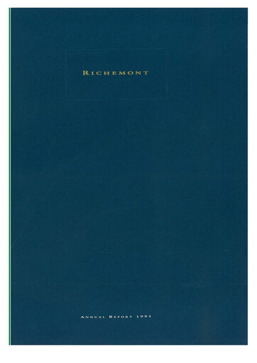 Thumbnail Compagnie Financière Richemont Annual Report 1995